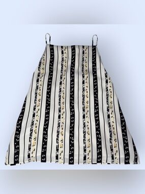 LOFT Black, White and Yellow Striped Blouse